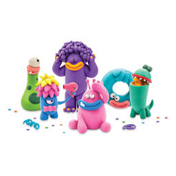 Fat Brain Toys Hey Clay Kit - Monsters - finished examples