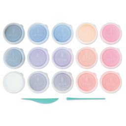 Fat Brain Toys Hey Clay Kit - Forest Animals, contents laid out