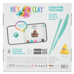Fat Brain Toys Hey Clay Kit - Poop Oops - back of the packaging