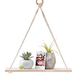 Unfinished Wood Hanging Shelf