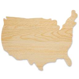 Hampton Art Unfinished Wood USA Map