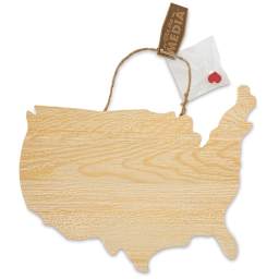 Hampton Art Unfinished Wood USA Map