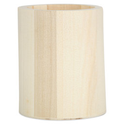 MultiCraft Wood Desk Organizers - Front view of Round Organizer