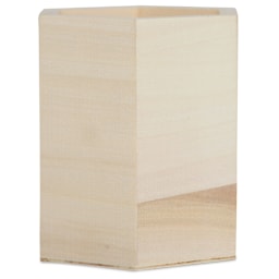 MultiCraft Wood Desk Organizers - Front view of Hexagonal Organizer