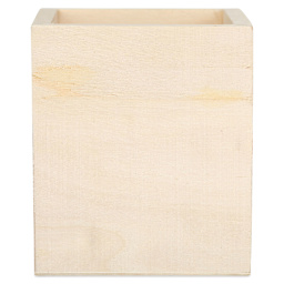 MultiCraft Wood Desk Organizers - Front view of Single Square Organizer