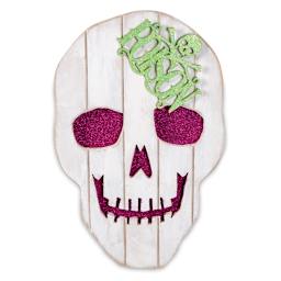 Unfinished Wood Carved Skeleton Face