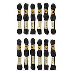 DMC Tapestry Wool - Ebony, 8 m, Set of 12