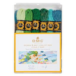 DMC Tapestry Wool - Ocean & Sky, 8 m, Set of 12 front of packaging