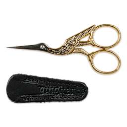 Gingher Stork Embroidery Scissors - Gold, 3-1/2"