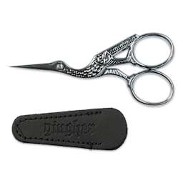 Gingher Stork Embroidery Scissors - Chrome, 3-1/2"