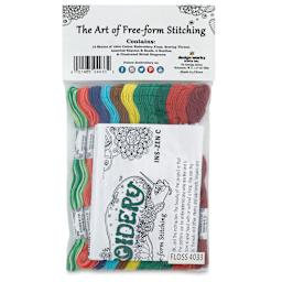 Design Works Zenbroidery Floss Trim Pack - Christmas, Pkg of 12, back of the packaging