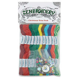 Design Works Zenbroidery Floss Trim Pack - Christmas, Pkg of 12, front of the packaging