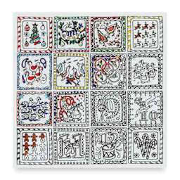 Design Works Zenbroidery - 12 Days of Christmas, 10" x 10" partially embroidered