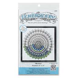 Zenbroidery Stamped Embroidery Kits - Front of package of Mandala Design