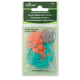 Clover Stitch Markers - Package of 20 regular size Stitch Markers shown
