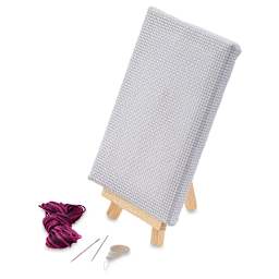 Cross Stitch Style Canvas and Easel Set