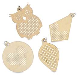 Cross Stitch Style Wood Charms Pack