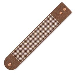 Cross Stitch Style Vegan Leather Bracelet Kit - Copper, 8-1/2'' x 1-1/2''