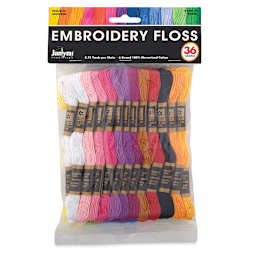 Janlynn Embroidery Floss Pack - Pastel, Pkg of 36 Outside of Packaging