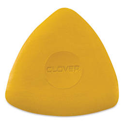 Clover Triangle Tailor's Chalk - Top view of triangular Yellow Chalk