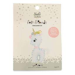 Needle Creations Felt Friends Unicorn Ornament Kit - Front of package