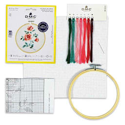 DMC Stitch Kit - Rose - contents