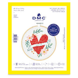 DMC Stitch Kit - Front view of Heart design package