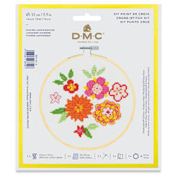 DMC Stitch Kit - Front view of package of Japanese Flowers