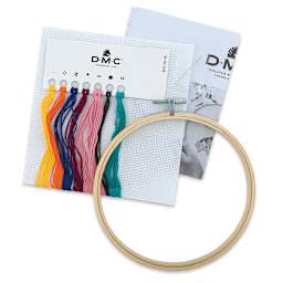 DMC Stitch Kit - Unicorn with Flowers (Kit contents)