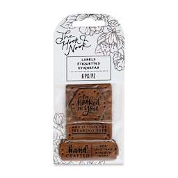 The Hook Nook Project Labels - Sew-On Faux Leather Labels, Package of 6 (In packaging)