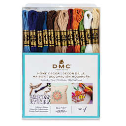 DMC Cotton Embroidery Floss - Home Decor, Set of 36 (Front of packaging)