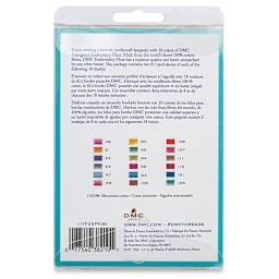 DMC Cotton Embroidery Floss - Variegated, Set of 36 (Back of packaging)
