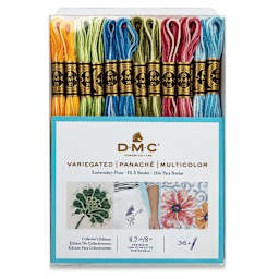 DMC Cotton Embroidery Floss - Variegated, Set of 36 (Front of packaging)