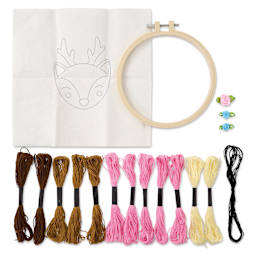 Needle Creations Needle Punch Kit - Deer, contents laid out