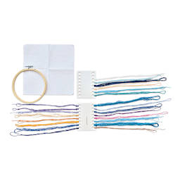 Leisure Arts Cross Stitch Kit - Galaxy, 6" (Kit contents)