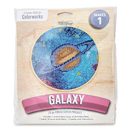 Leisure Arts Cross Stitch Kit - Galaxy, 6" (Front of packaging)
