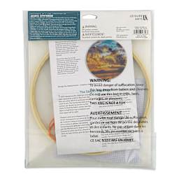 Leisure Arts Cross Stitch Kit - Colored Sky, 8", back of the packaging