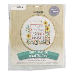 Leisure Arts Cross Stitch Kit - Spicy Disaster, 7", front of the packaging