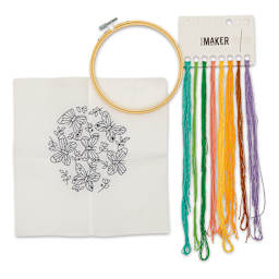 Leisure Arts Organza Embroidery Kit - Butterflies (Kit contents)