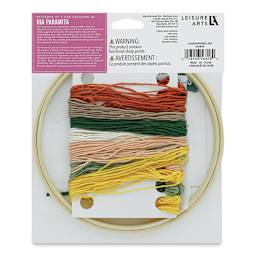 Leisure Arts Organza Embroidery Kit - Magnolias (Back of packaging)