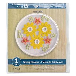 Leisure Arts Organza Embroidery Kit - Spring Blooms, front of the packaging