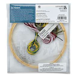 Leisure Arts Organza Embroidery Kit - Daisies, back of the packaging