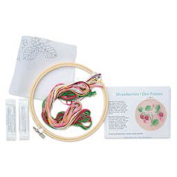 Leisure Arts Organza Embroidery Kit - Strawberries