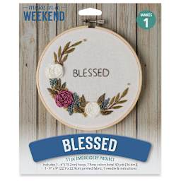 Leisure Arts Embroidery Kit - Blessed Floral, front of the packaging