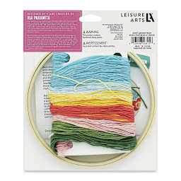 Leisure Arts Embroidery Kit - Garden Fresh, back of the packaging