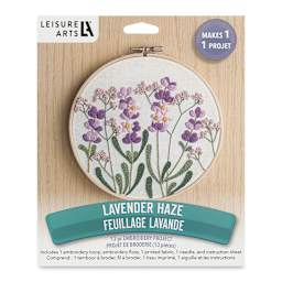 Leisure Arts Embroidery Kit - Lavender Haze, front of the packaging