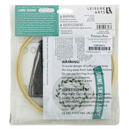 Leisure Arts Embroidery Kit - Home Sweet Home, 6", back of the packaging