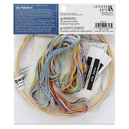 Leisure Arts Embroidery Kit - Modern Mushrooms, 6" - back of packaging