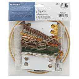 Leisure Arts Embroidery Kit - Wheat, 6" - back of packaging