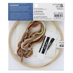 Leisure Arts Embroidery Kit - Mushrooms, 6" - back of packaging